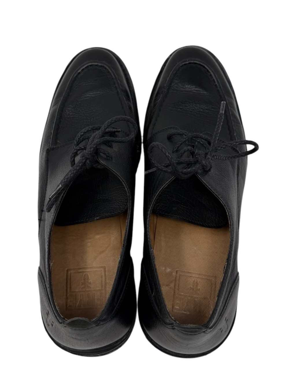 Frye Men’s Black Leather Lace Up Dress Shoes - Picture 2 of 11